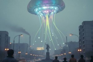 Afbeelding Oud-Sovjetische documenten onthullen UFO met 'kwallen' vorm boven Russische stad