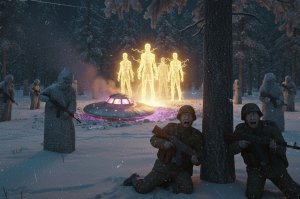 Afbeelding Bizarre Sovjet UFO-ontmoeting: Soldaten veranderd in steen!